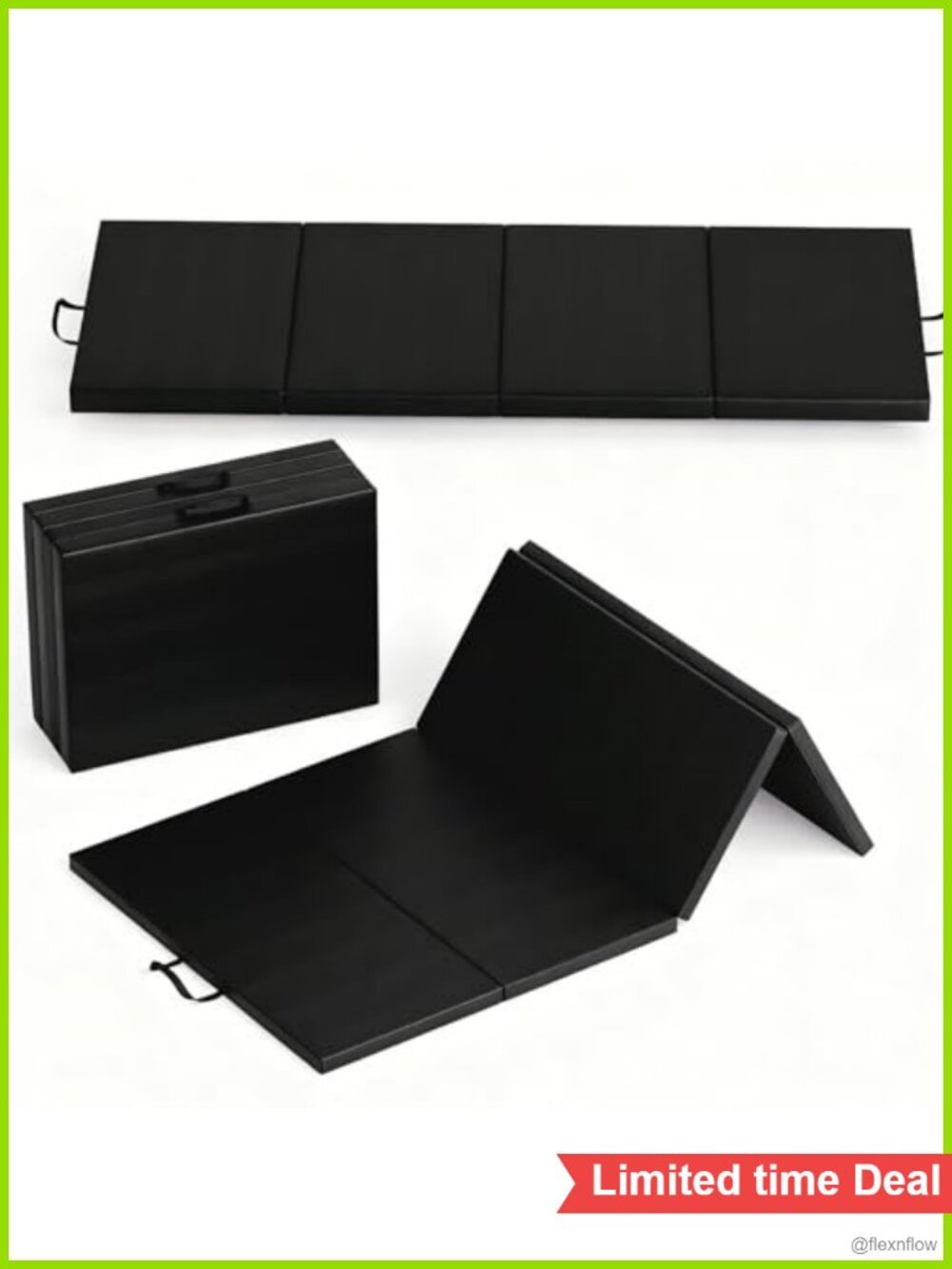 Gymnastics Mat Folding 6x3Ft EPE Foam w/ Handles